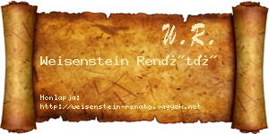 Weisenstein Renátó névjegykártya
